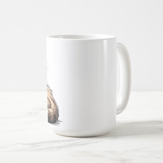 Caffeine First Coffee Mug for Cat & Coffee Lovers Koffiemok (Voorkant rechts)