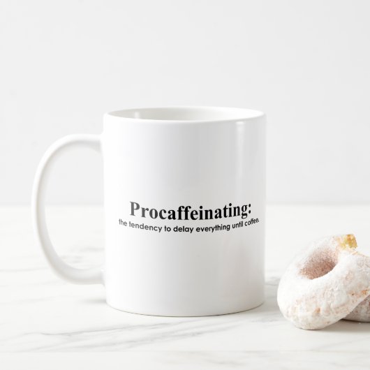 Caffeine First - Coffee Mug Koffiemok (Met donut)