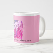 caffeine first, eyeliner second grote koffiekop (Voorkant rechts)