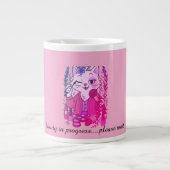 caffeine first, eyeliner second grote koffiekop (Voorkant)