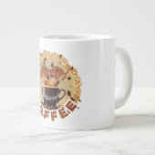 Caffeine First – Funny Coffee Mug for Coffee Lover Grote Koffiekop (Voorkant rechts)