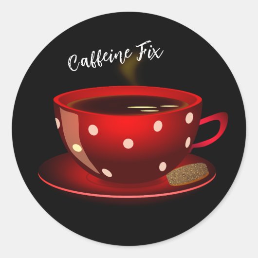 Caffeine Fix Coffee Morning Sticker (Voorkant)