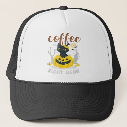 Caffeine Funny Halloween Ee Trucker Pet (Voorkant)