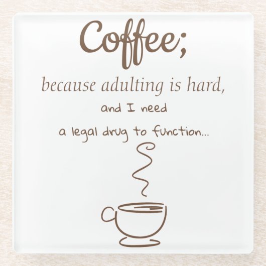 Caffeine Glazen Onderzetter (Voorkant)