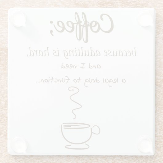 Caffeine Glazen Onderzetter (Achterkant)