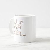 Caffeine Grappige Koffie Wetenschap Design Koffiemok (Voorkant links)