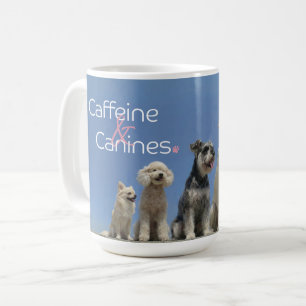 Caffeïne & Honden Foto mok geschenk vijf hondenras