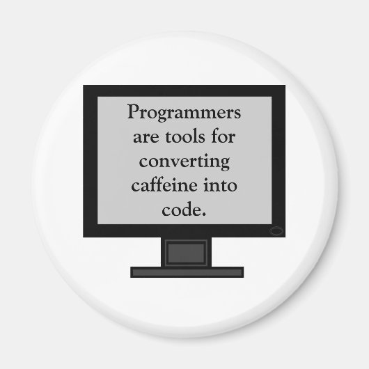 Caffeine in Code Magnet (Voorkant)