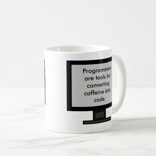 Caffeine in code Mok (Voorkant rechts)