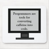 Caffeine in Code Mousepad Muismat (Voorkant)