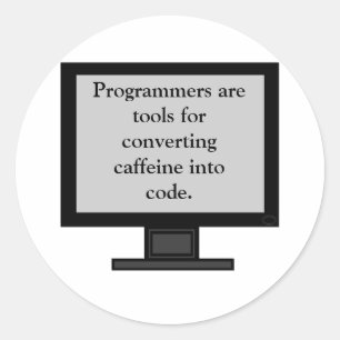 Caffeine in Code Stickers