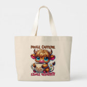 Caffeïne Inademen Negativiteit Uitademen Grote Tote Bag (Achterkant)