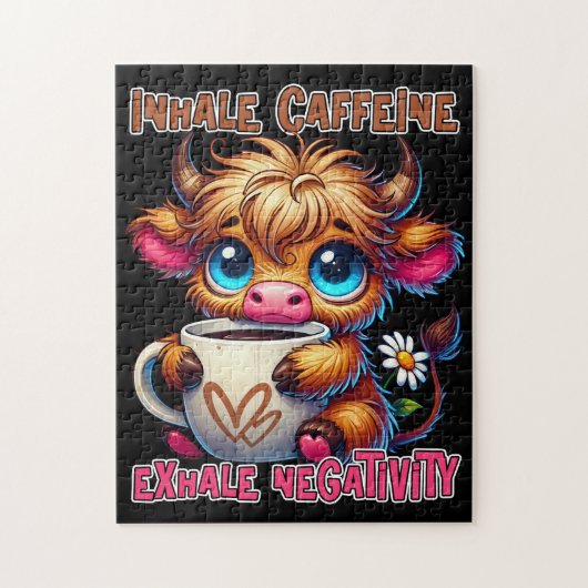 Caffeïne Inademen Negativiteit Uitademen Legpuzzel (Verticaal)
