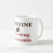 Caffeine is geen geneesmiddel koffiemok (Voorkant rechts)