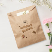 Caffeine is mijn wereld bedankzakje (Gezegeld)