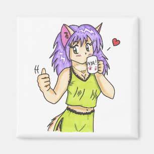 Caffeine Kat Magnet
