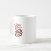 Caffeïne & Kerstmug | Grappig Kerstkado koffie Koffiemok (Voorkant links)