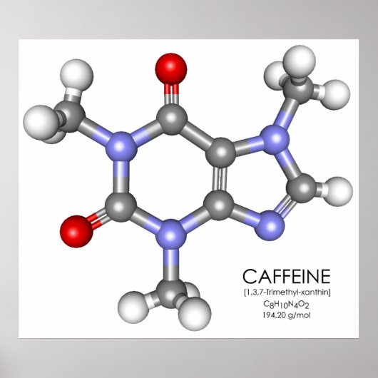 Caffeine - koffie poster (Voorkant)