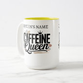 Caffeïne Koningin Grappige Koffie Liefhebber Mok C (Voorkant links)