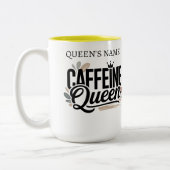 Caffeïne Koningin Grappige Koffie Liefhebber Mok C (Links)