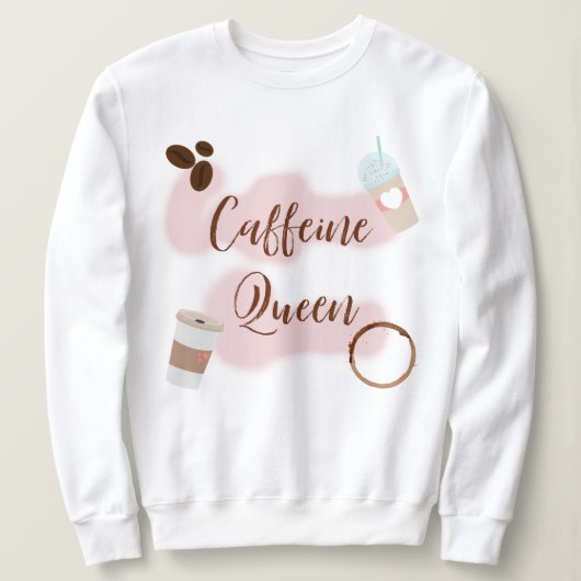 caffeine koningin trui (Design voorkant)