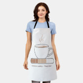 Caffeïne laden - Minimalistische grappige koffie l Schort (Gedragen)