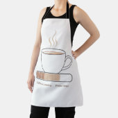 Caffeïne laden - Minimalistische grappige koffie l Schort (Insitu)