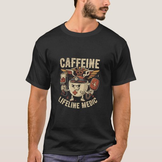 Caffeïne levenslijn Medic T-shirt (Voorkant)