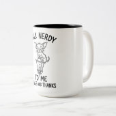 Caffeïne Liefhebbers Tweekleurige Mok (Voorkant rechts)