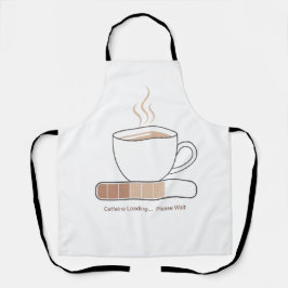 Caffeine Loading -Minimalist Funny Coffee Line Art Schort