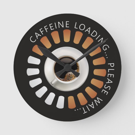 Caffeine loading ronde klok (Voorkant)
