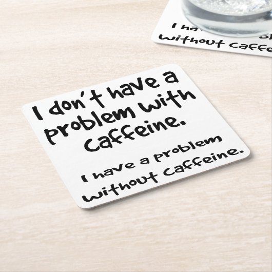 Caffeine Lover Kartonnen Onderzetters (Schuin)