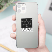 Caffeïne Moleculaire Formule - Zwarte Koffie  Sticker (Telefoon)