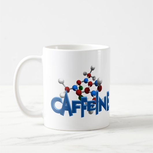 Caffeine Moleculaire structuur Koffiemok (Links)