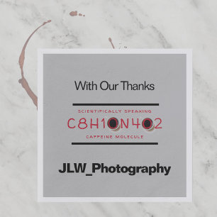 Caffeine Molecular Formula Promotion Coffee Servet