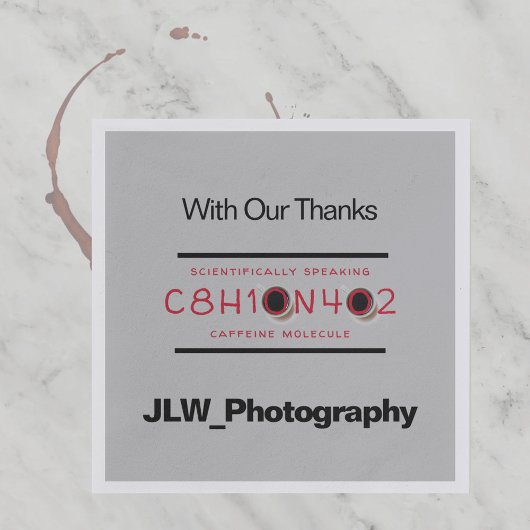 Caffeine Molecular Formula Promotion Coffee Servet