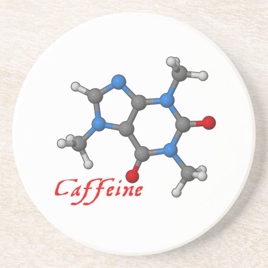 Caffeine Molecular Model Onderzetter (Voorkant)