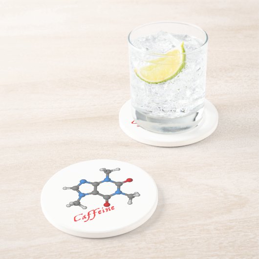 Caffeine Molecular Model Onderzetter (Zijkant)