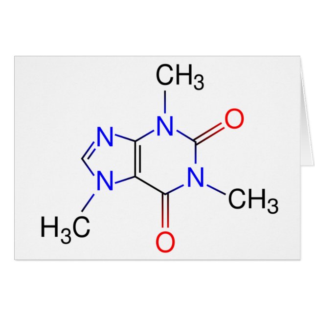 Caffeine Molecule (Voorkant Horizontaal)