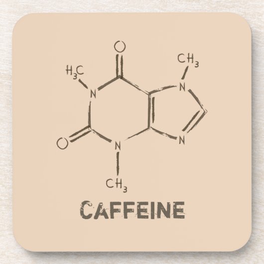 Caffeine Molecule Bier Onderzetter (Voorkant)