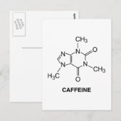 Caffeine Molecule Briefkaart (Voorkant / Achterkant)