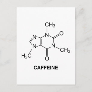 Caffeine Molecule Briefkaart