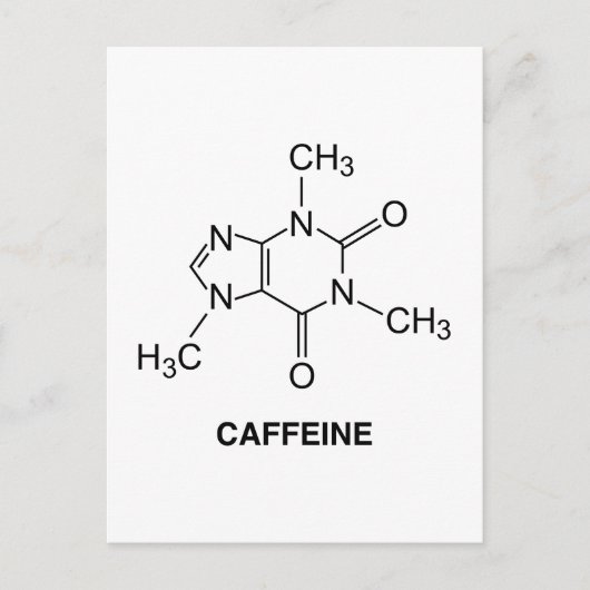 Caffeine Molecule Briefkaart (Voorkant)