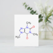 Caffeine Molecule Briefkaart (Staand voorkant)