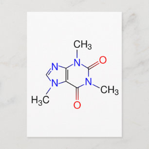 Caffeine Molecule Briefkaart