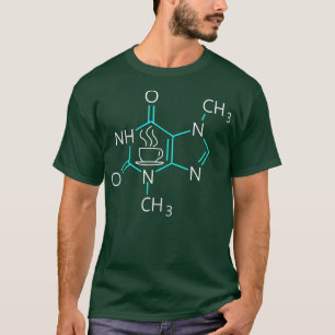 Caffeine Molecule Chemical Coffee Lover Chemie T-shirt