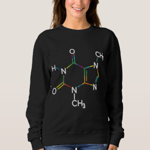 Caffeine Molecule Chemical I Love Coffee Chemie Trui