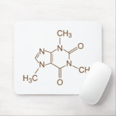 Caffeine Molecule Chemical Symbol Geek Nerd Mouse Muismat (Met muis)
