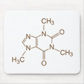 Caffeine Molecule Chemical Symbol Geek Nerd Mouse Muismat (Voorkant)