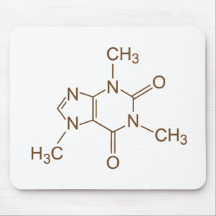 Caffeine Molecule Chemical Symbol Geek Nerd Mouse Muismat